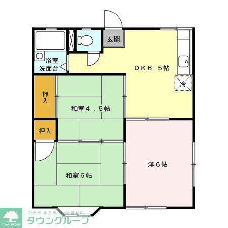 アネックスU2(3DK/1階)の間取り写真