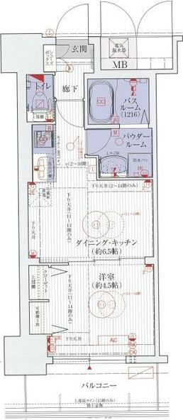 エステムコート三宮駅前IIアデシオン(1DK/4階)の間取り写真