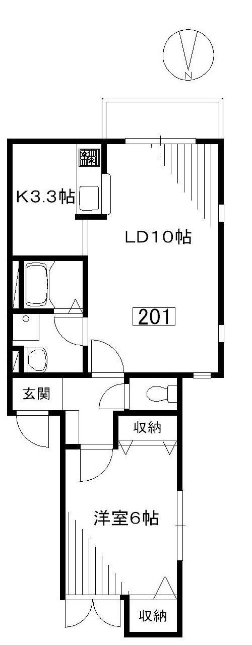 HEBEL MAISON自由空間(1LDK/2階)の間取り写真