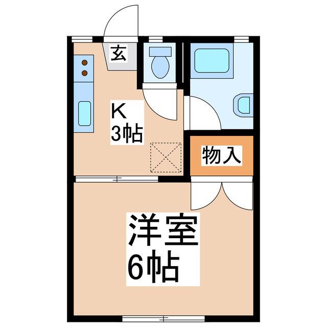 コーポあるまっと(1K/2階)の間取り写真