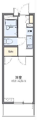 レオパレスSILK(1K/1階)の間取り写真