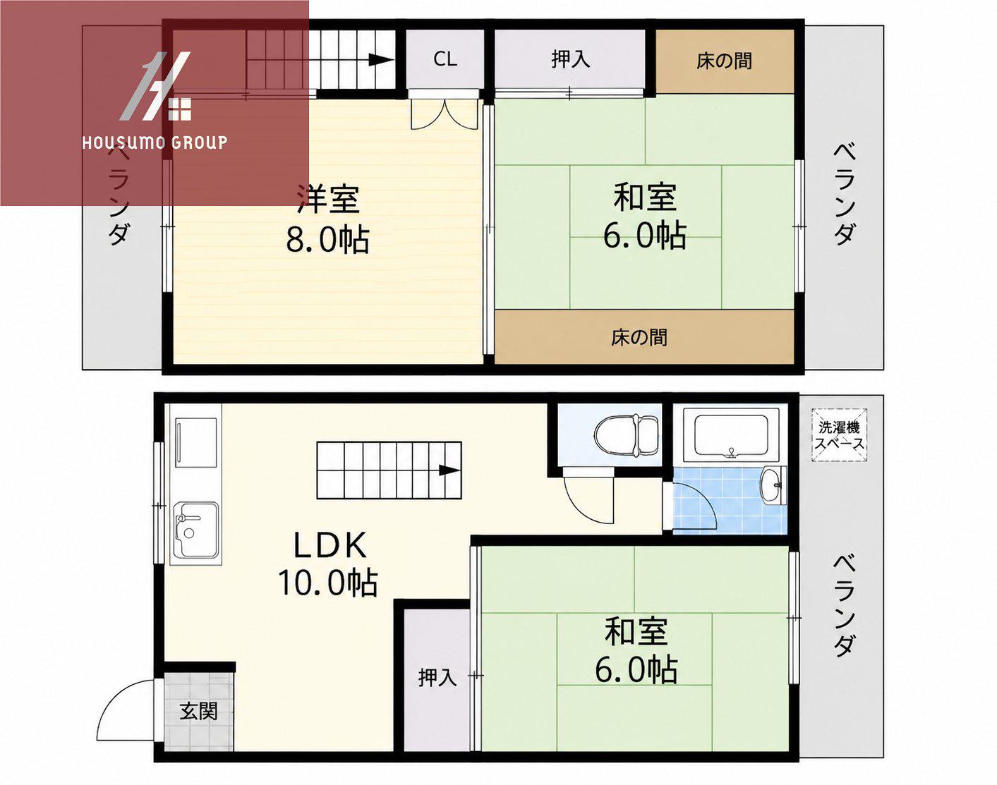 プラムハイツ3号棟(3LDK/2階)の間取り写真