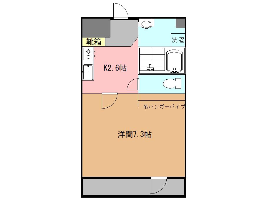 GRAND VENUS II(1K/3階)の間取り写真