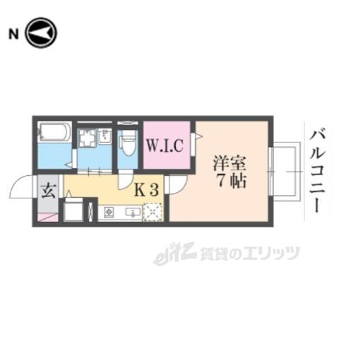 エミネンス豊岡(1K/2階)の間取り写真