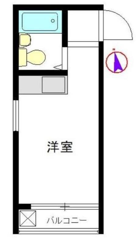 シャンブール自由が丘(ワンルーム/2階)の間取り写真