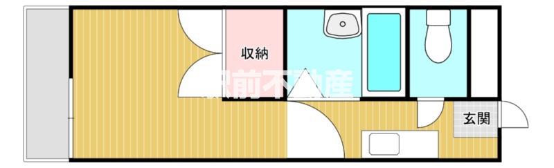 ヴィンテージ(1K/3階)の間取り写真