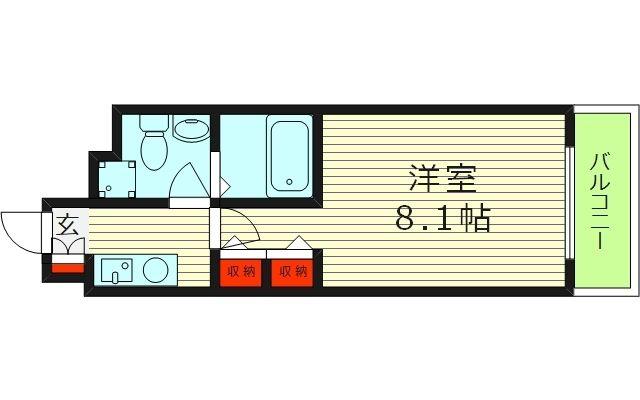グラマシー京橋(1K/10階)の間取り写真