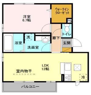 寿レジデンス(1LDK/3階)の間取り写真