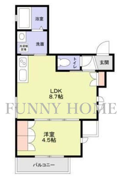 GRAND FAMILLE(1LDK/2階)の間取り写真