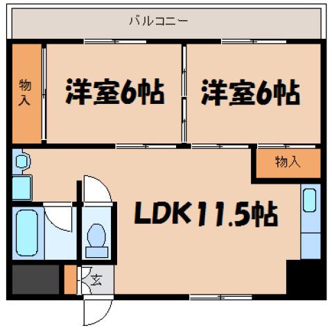 レジデンス森下(2LDK/4階)の間取り写真