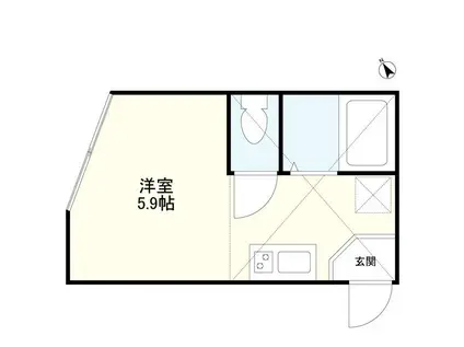 アザーレ・クオン枡形(ワンルーム/1階)の間取り写真