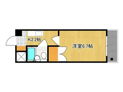 グランパスノムラ(1K/3階)の間取り写真