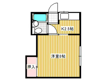 コーポ本町(1K/2階)の間取り写真