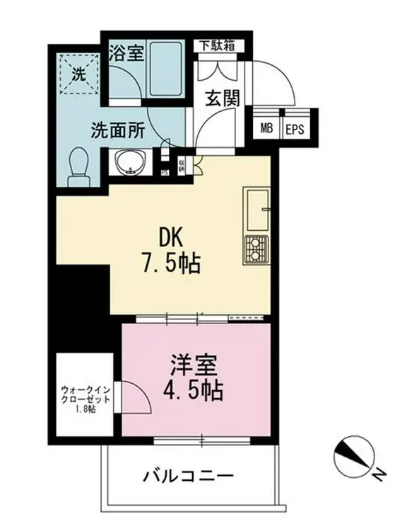 ザ・パークワンズ渋谷本町 5階階 間取り