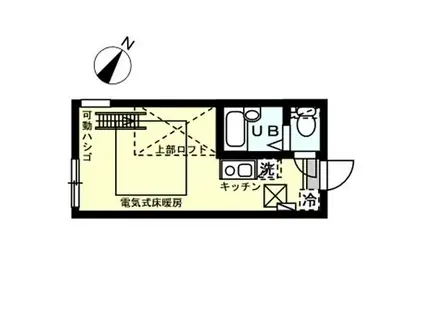 ヨコハマ‐テラス金沢文庫(ワンルーム/1階)の間取り写真