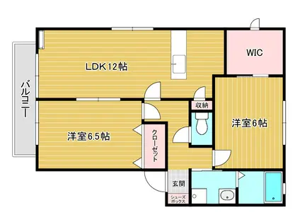 チェリーブルームBLOCK10(2LDK/1階)の間取り写真