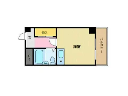 スタンドアップ和歌山(ワンルーム/2階)の間取り写真