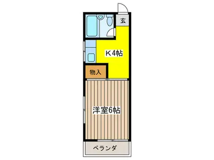 寿美屋マンション(1K/2階)の間取り写真