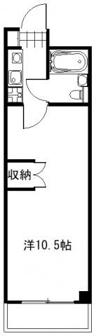 サン広瀬(1K/4階)の間取り写真