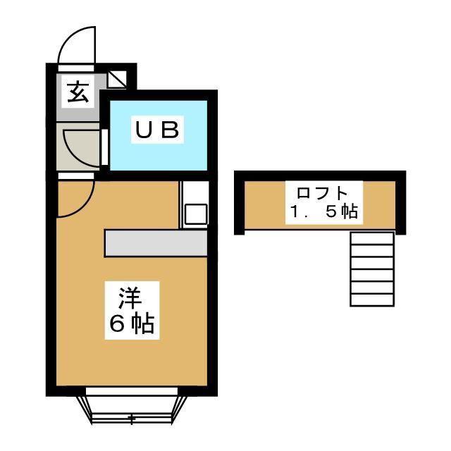 ベルピア馬橋2-2(ワンルーム/2階)の間取り写真