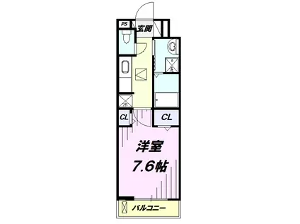 メゾンドヌール山崎II(1K/3階)の間取り写真
