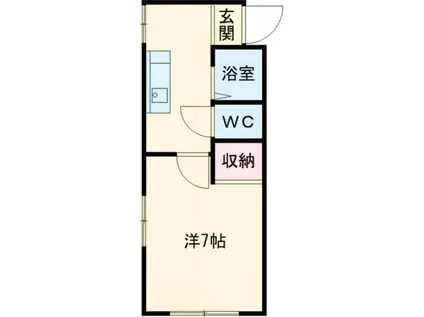 コンフォール今之浦(1K/2階)の間取り写真