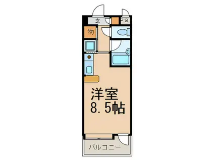 サンことひらB棟(ワンルーム/1階)の間取り写真