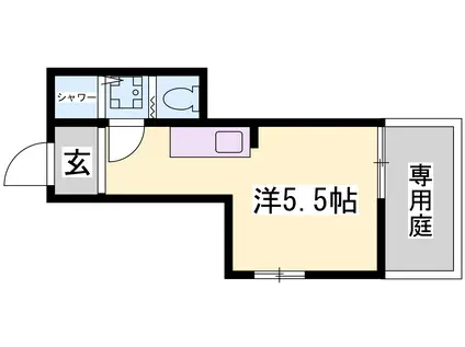 第1POSHビル(ワンルーム/1階)の間取り写真