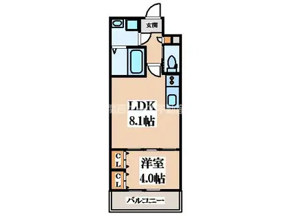 KOGI RESIDENCE寿町(1LDK/2階)の間取り写真