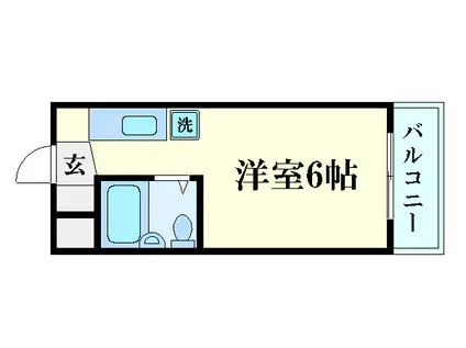 クリアキューブ姫路(ワンルーム/1階)の間取り写真