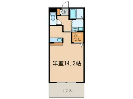 ルピナスKOYO(ワンルーム/1階)の間取り写真