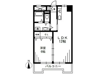 ユーアイ品川(1LDK/3階)の間取り写真