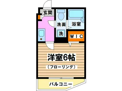 ロッシュ笹塚(1K/1階)の間取り写真