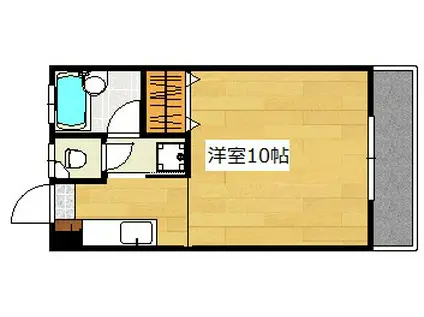 クリスタルハーモニー(ワンルーム/6階)の間取り写真