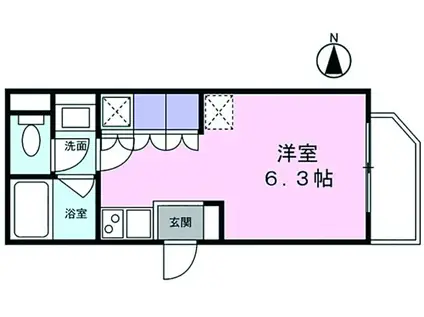 BLANC IKEGAMI(ワンルーム/1階)の間取り写真