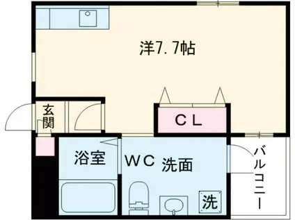 シャンテー宮之阪(ワンルーム/2階)の間取り写真