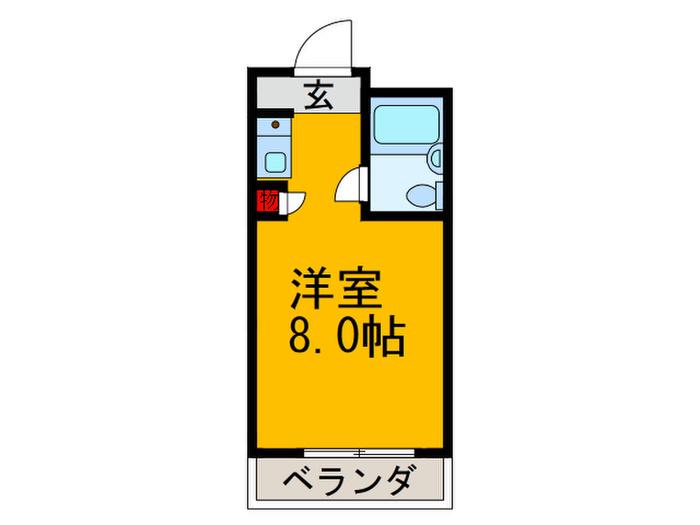 ハイム吉田(ワンルーム/3階)の間取り写真