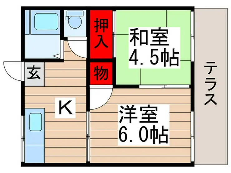 谷口コーポ 1階階 間取り