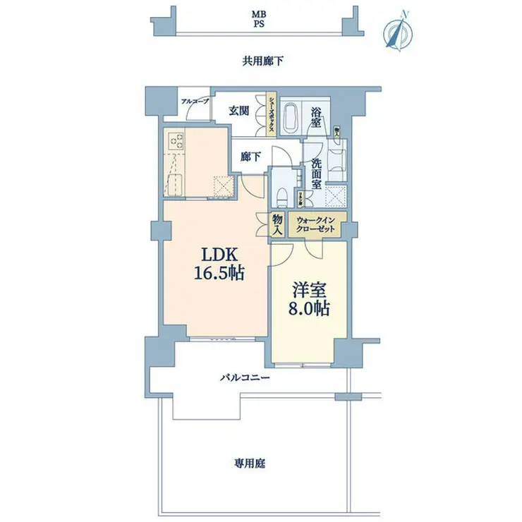 深沢ハウスD棟 1階階 間取り