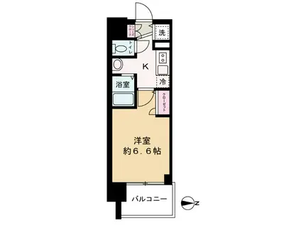 グランカリテ天神橋(1K/7階)の間取り写真