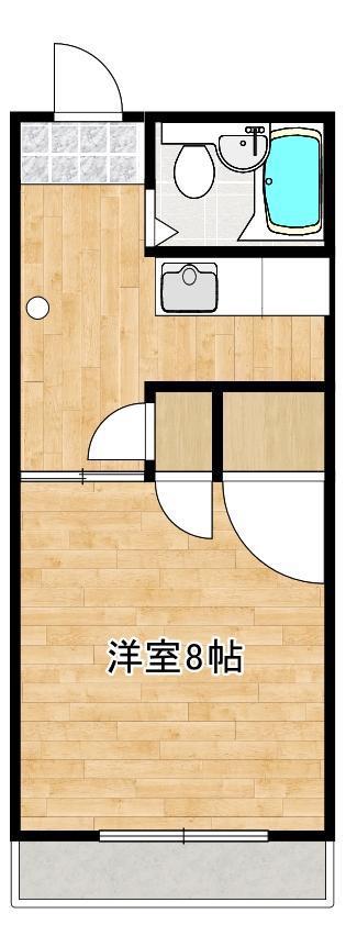 第一玉城ビル(1K/3階)の間取り写真