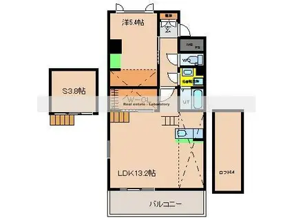 ARK PAL(1SLDK/3階)の間取り写真