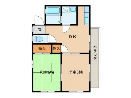 フロム30(2DK/2階)の間取り写真