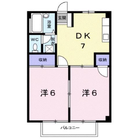 シティハイツさとうA(2DK/2階)の間取り写真