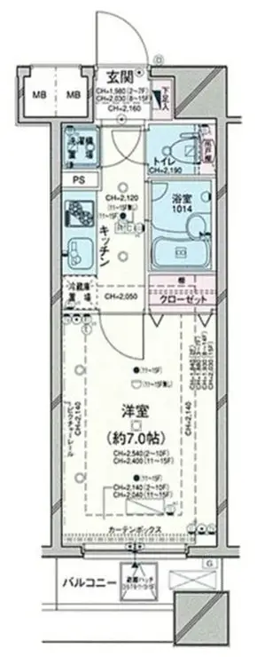 パレステュディオ池袋駅前 14階階 間取り