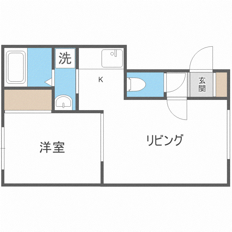 発寒5条MS(1LDK/3階)の間取り写真
