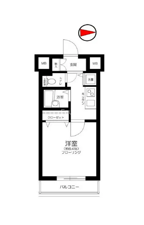 OLIO芝浦 8階階 間取り