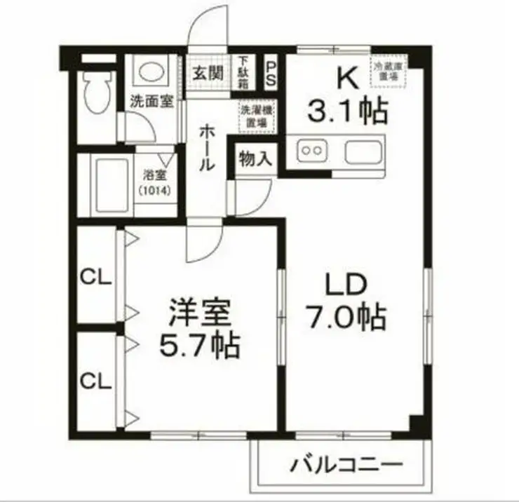 東都天神マンション 2階階 間取り