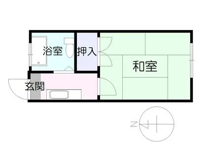 サンコーポB(1K/2階)の間取り写真