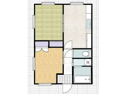 コーポショウサン I(2DK/1階)の間取り写真